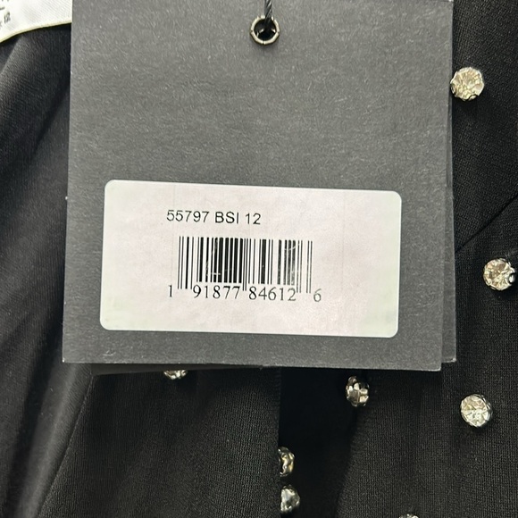 Mac Duggal 55797 NWT RHINESTONE ENCRUSTED LONG SLEEVE V NECK GOWN - Picture 7 of 11